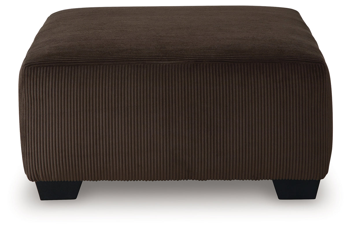 Kimlee Chocolate Oversized Accent Ottoman from Ashley - Luna Furniture