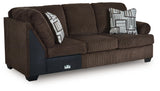 Kimlee Chocolate Right-Arm Facing Sofa from Ashley - Luna Furniture