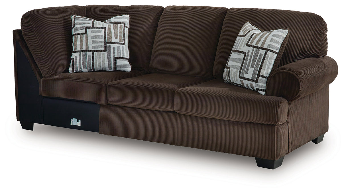 Kimlee Chocolate Right-Arm Facing Sofa from Ashley - Luna Furniture