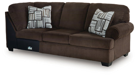 Kimlee Chocolate Right-Arm Facing Sofa from Ashley - Luna Furniture