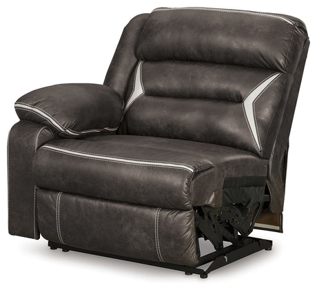 Kincord Midnight 2-Piece Power Reclining Sectional Loveseat from Ashley Furniture - Luna Furniture
