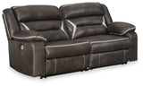 Kincord Midnight 2-Piece Power Reclining Sectional Loveseat from Ashley Furniture - Luna Furniture