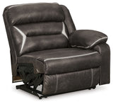 Kincord Midnight 2-Piece Power Reclining Sectional Loveseat from Ashley Furniture - Luna Furniture