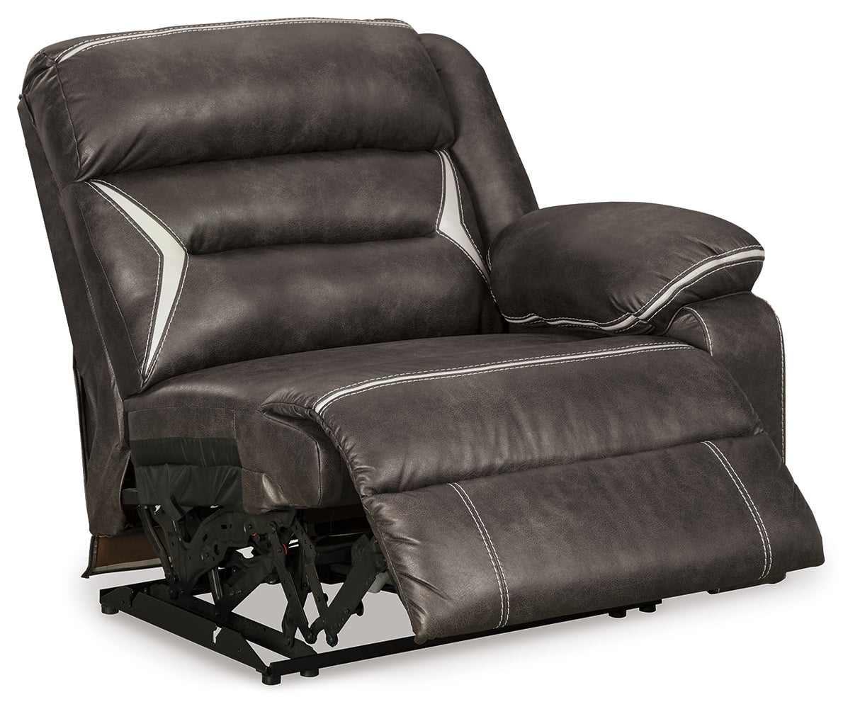 Kincord Midnight 2-Piece Power Reclining Sectional Loveseat from Ashley Furniture - Luna Furniture