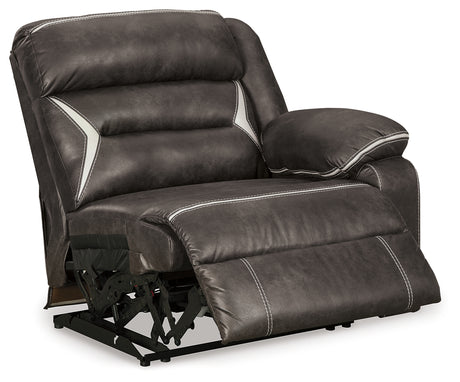 Kincord Midnight 2-Piece Power Reclining Sectional Loveseat from Ashley Furniture - Luna Furniture