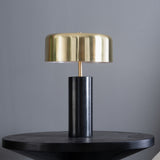 Kinetic Table Lamp - Gold outer and White inner from Ashcroft Furniture - Luna Furniture