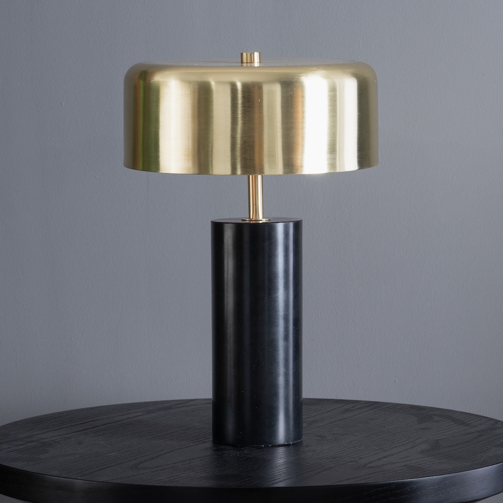 Kinetic Table Lamp - Gold outer and White inner from Ashcroft Furniture - Luna Furniture