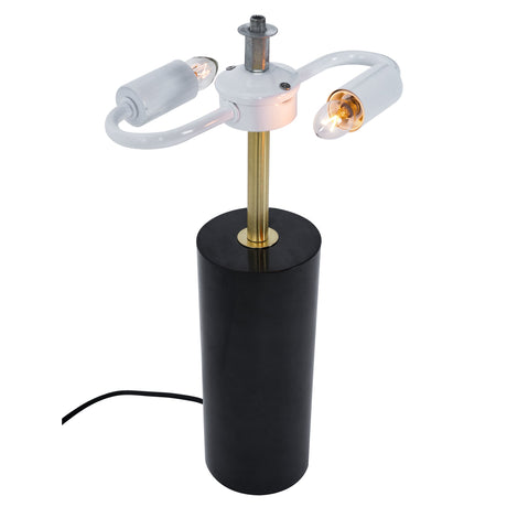 Kinetic Table Lamp - Gold outer and White inner from Ashcroft Furniture - Luna Furniture