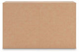 Kinlanni King Upholstered Platform Bed with Dresser in Tan from Ashley Furniture - Luna Furniture