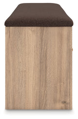 Kinlanni Tan/Brown Bedroom Storage Bench from Ashley - Luna Furniture