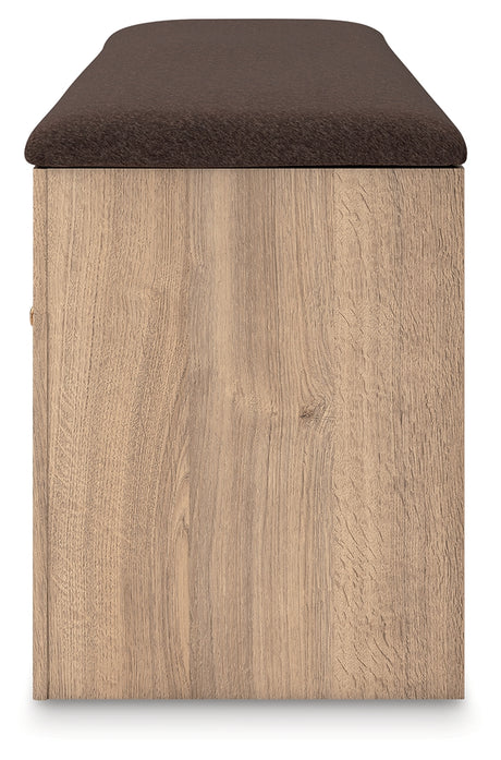 Kinlanni Tan/Brown Bedroom Storage Bench from Ashley - Luna Furniture