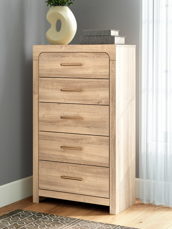 Kinlanni Tan Chest of Drawers