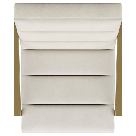 Kirra Cream and Gold Upholstered Accent Armchair with Metal Frame from Coaster - Luna Furniture