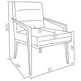 Kirra Dark Gray and Gold Upholstered Accent Armchair with Metal Frame from Coaster - Luna Furniture