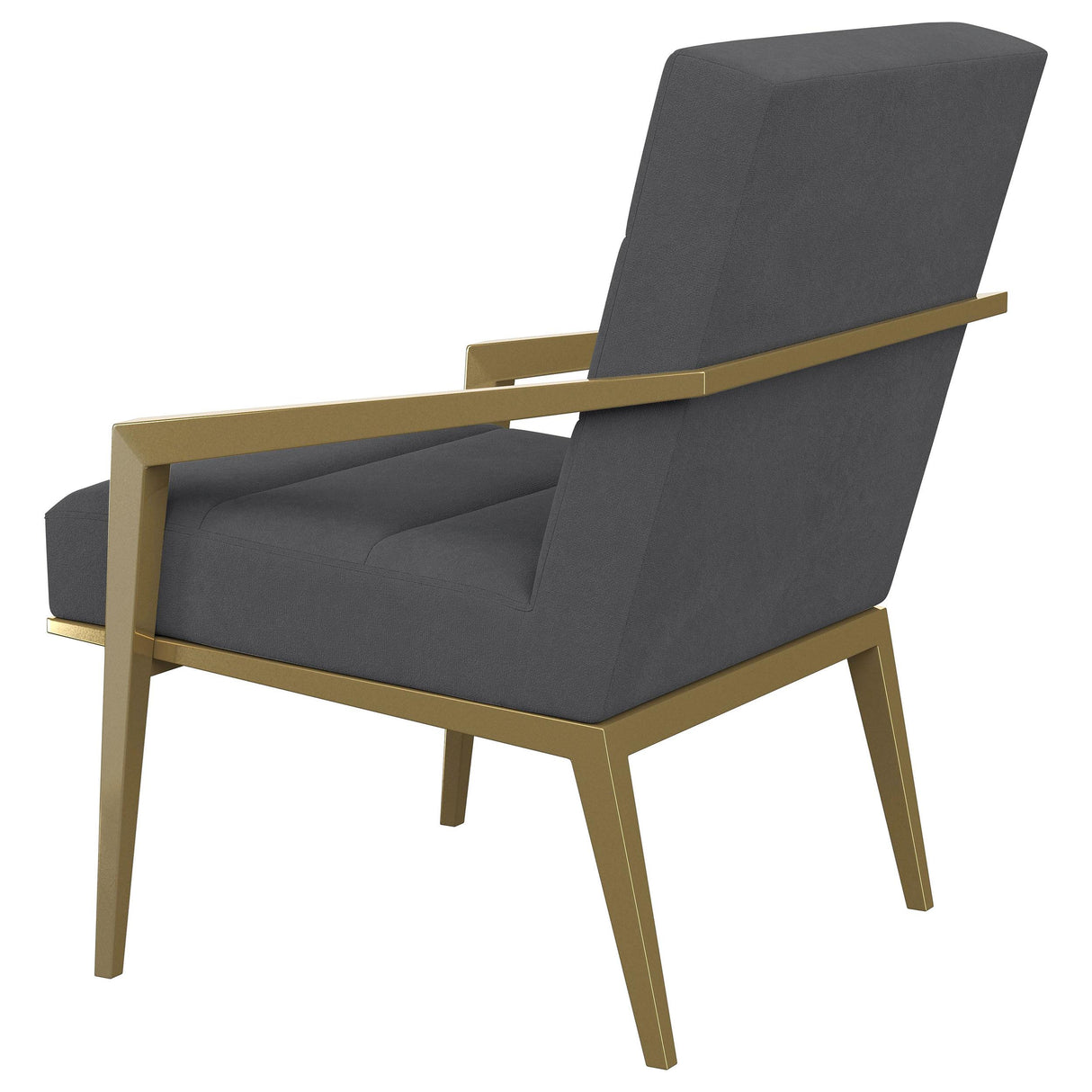 Kirra Dark Gray and Gold Upholstered Accent Armchair with Metal Frame from Coaster - Luna Furniture