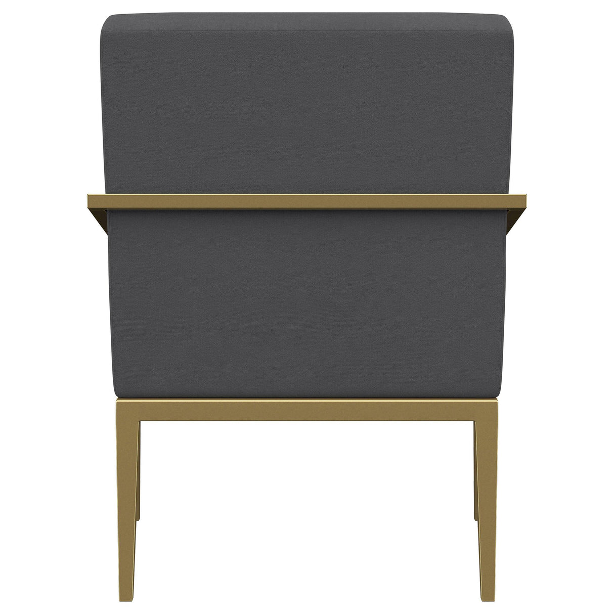 Kirra Dark Gray and Gold Upholstered Accent Armchair with Metal Frame from Coaster - Luna Furniture