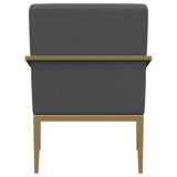 Kirra Dark Gray and Gold Upholstered Accent Armchair with Metal Frame from Coaster - Luna Furniture