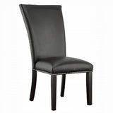Camila Black 9-Piece Rectangle Gray Mable Top Dining Set from Steve Silver - Luna Furniture