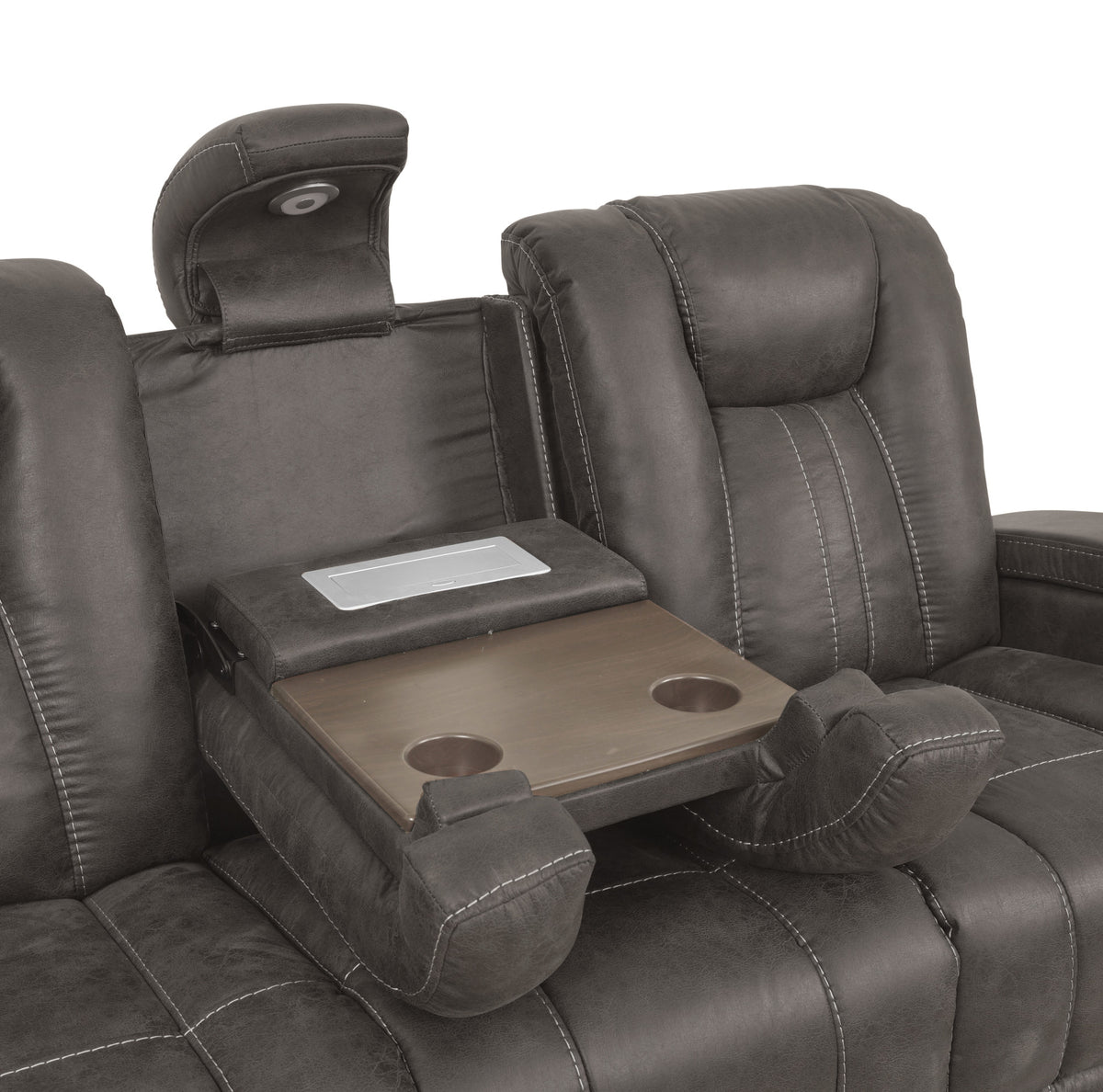 Marlow Charcoal Manual Reclining Sofa from Steve Silver - Luna Furniture
