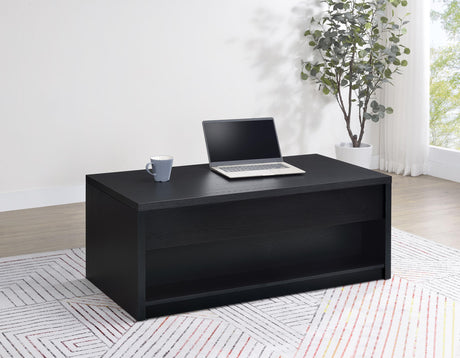 Knapp Black Lift Top Cocktail Coffee Table with Dual Drawers from Coaster - Luna Furniture