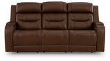 Knightington Brown Power Reclining Sofa with Audio Seating from Ashley Furniture - Luna Furniture