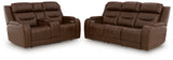 Knightington Sofa and Loveseat in Brown from Ashley - Luna Furniture