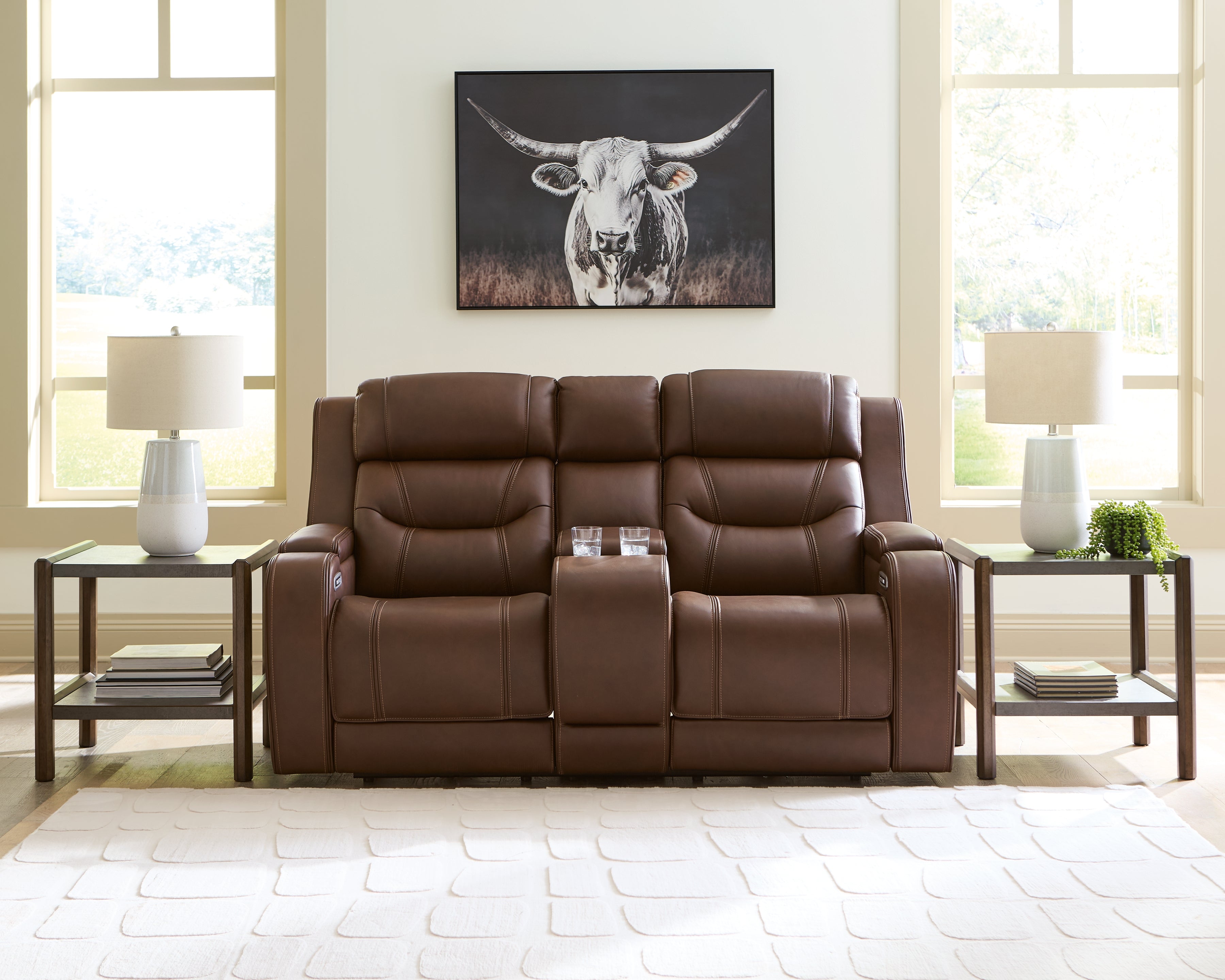 Knightington Sofa and Loveseat in Brown – Luna Furniture