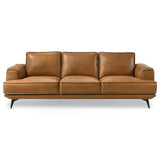 Knox Tan Genuine Leather Sofa from Ashcroft Furniture - Luna Furniture
