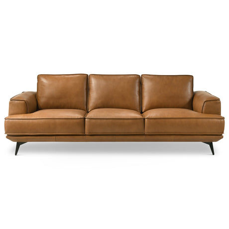 Knox Tan Genuine Leather Sofa from Ashcroft Furniture - Luna Furniture