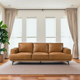 Knox Tan Genuine Leather Sofa from Ashcroft Furniture - Luna Furniture