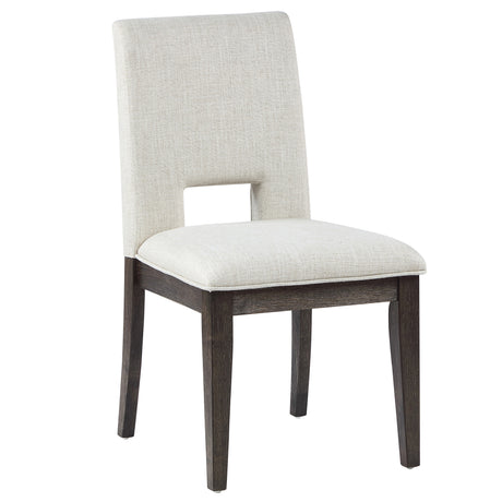 Evan Eggshell/Brown Walnut Side Chair, Set of 2 from Steve Silver - Luna Furniture