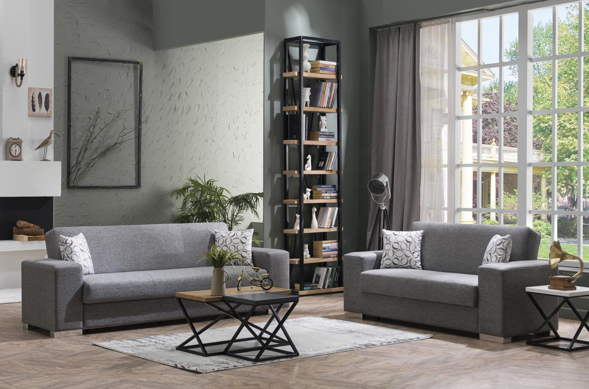 Kobe Diego Gray Loveseat from Bellona - Luna Furniture