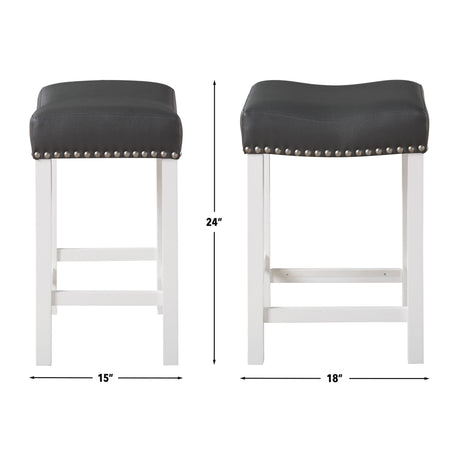 Zermatt 24″ Backless Counter Stool, Set of 2 from Steve Silver - Luna Furniture