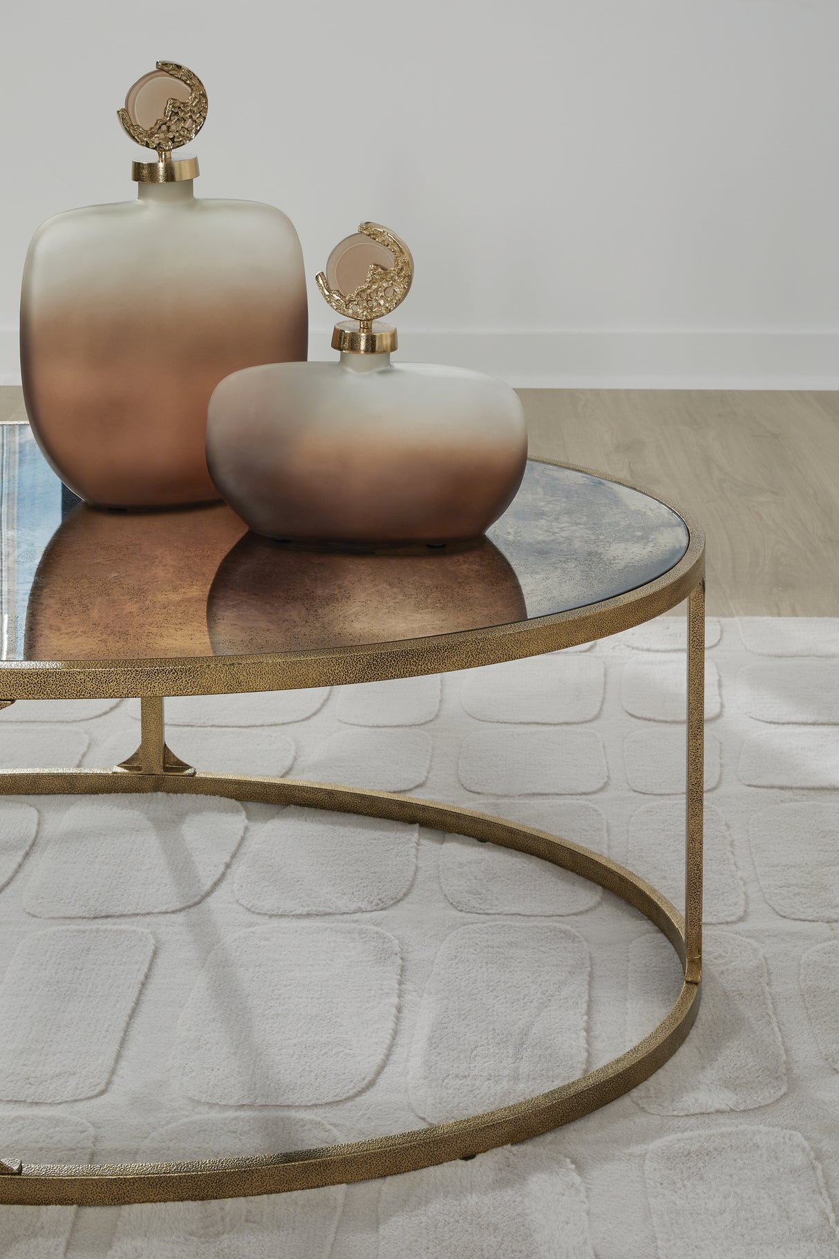 Korajane Antique Gold Coffee Table from Ashley - Luna Furniture