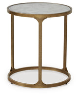Korajane Antique Gold End Table from Ashley - Luna Furniture