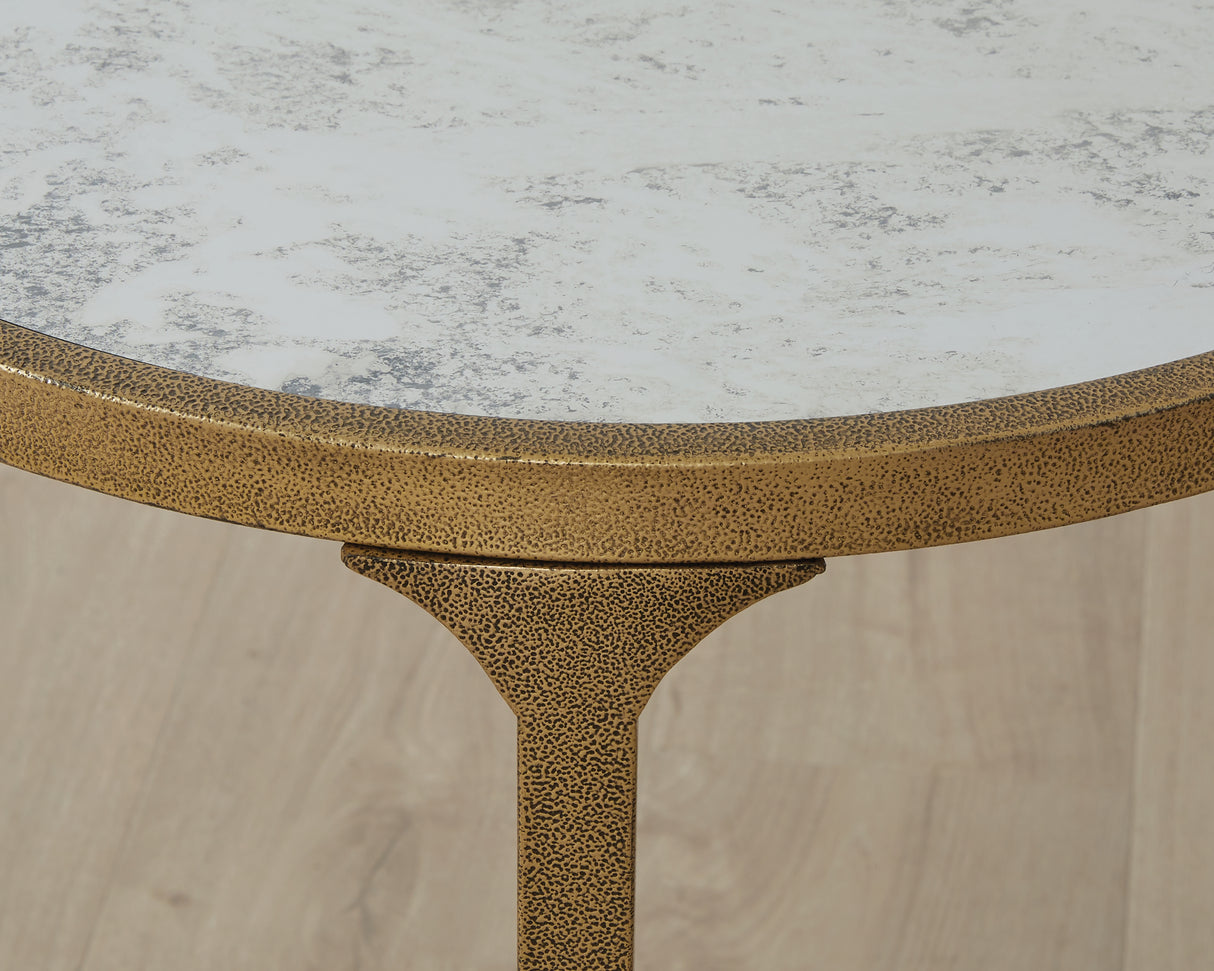 Korajane Antique Gold End Table from Ashley - Luna Furniture