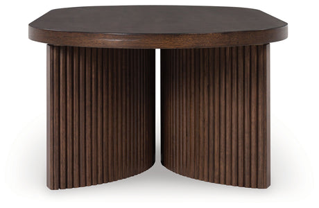 Korestone Dark Brown Coffee Table from Ashley - Luna Furniture