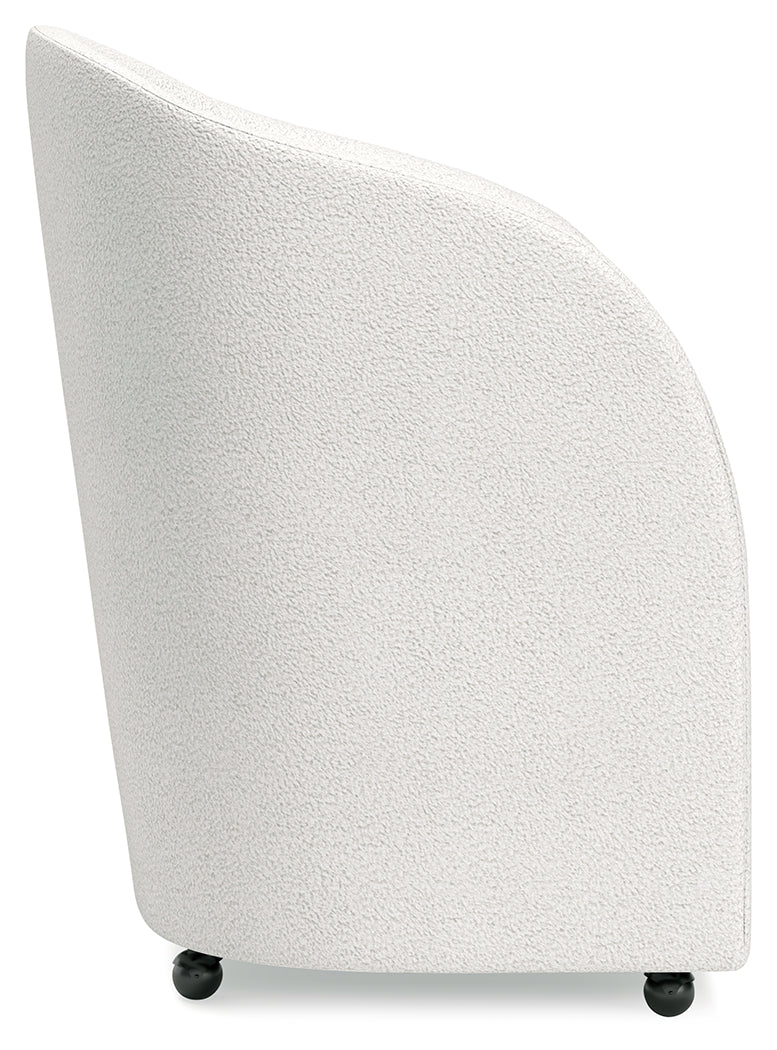 Korestone Home Office Desk with Chair and Storage in Warm Brown from Ashley - Luna Furniture