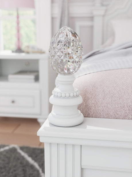 Kozlani Full Upholstered Panel Bed with Dresser and Chest in White from Ashley - Luna Furniture