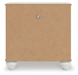 Kozlani Full Upholstered Panel Bed with Dresser and Nightstand in White from Ashley - Luna Furniture