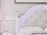 Kozlani Full Upholstered Panel Bed with Dresser in White from Ashley - Luna Furniture