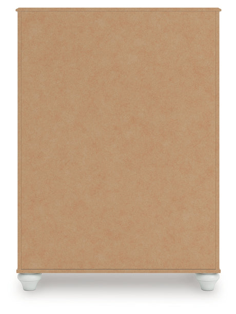 Kozlani Full Upholstered Panel Storage Bed with Dresser and Chest in White from Ashley - Luna Furniture