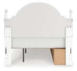 Kozlani Full Upholstered Panel Storage Bed with Dresser and Chest in White from Ashley - Luna Furniture