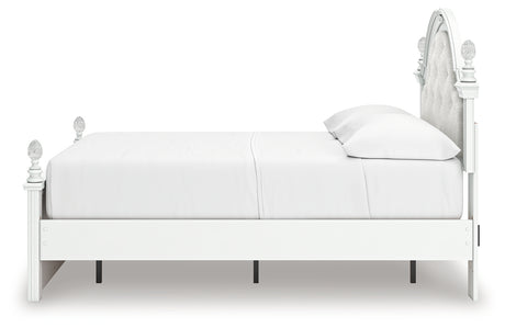 Kozlani Full Upholstered Panel Storage Bed with Dresser and Chest in White from Ashley - Luna Furniture