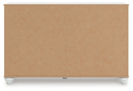 Kozlani Full Upholstered Panel Storage Bed with Dresser and Chest in White from Ashley - Luna Furniture