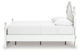 Kozlani Full Upholstered Panel Storage Bed with Dresser and Nightstand in White from Ashley - Luna Furniture