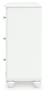 Kozlani Full Upholstered Panel Storage Bed with Dresser and Nightstand in White from Ashley - Luna Furniture