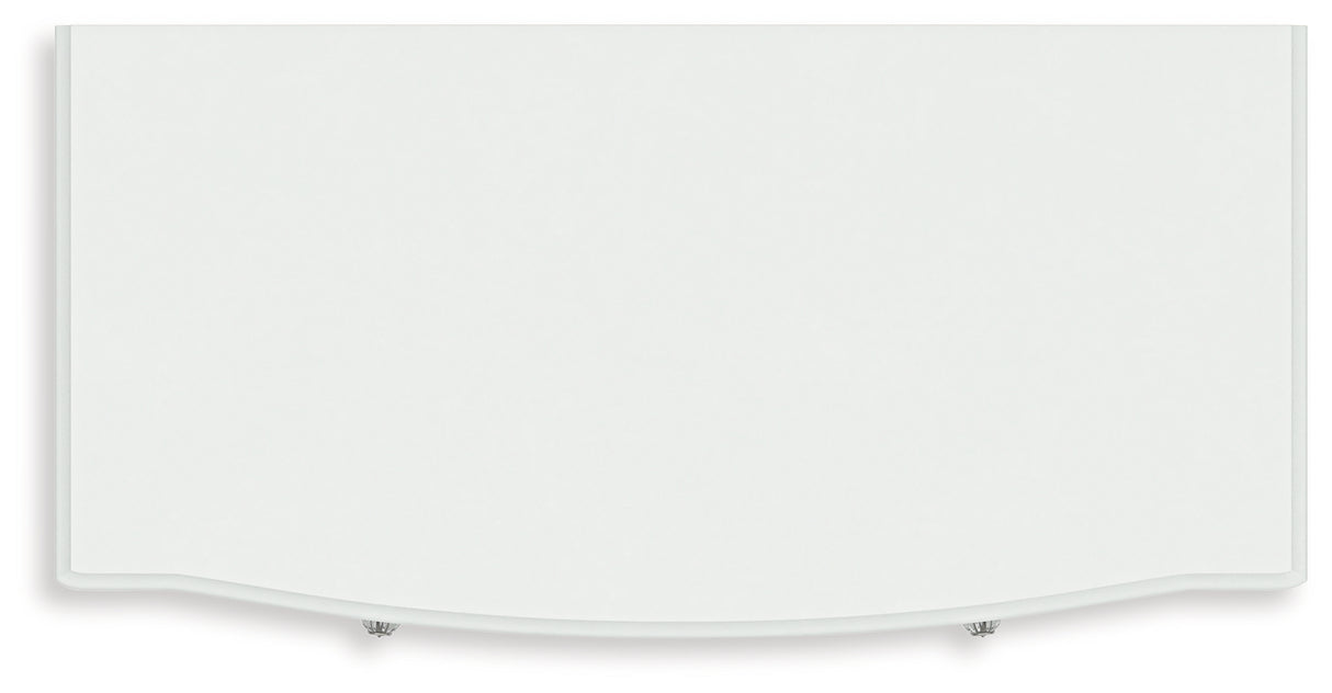 Kozlani Twin Upholstered Panel Bed with Dresser and Chest in White from Ashley - Luna Furniture