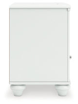 Kozlani Twin Upholstered Panel Storage Bed with Dresser and Nightstand in White from Ashley - Luna Furniture