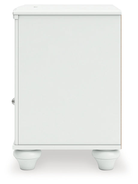 Kozlani Twin Upholstered Panel Storage Bed with Dresser and Nightstand in White from Ashley - Luna Furniture